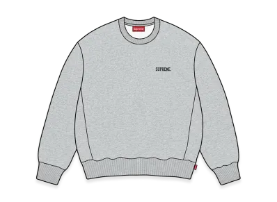 Supreme Washed Crewneck "Heather Grey"