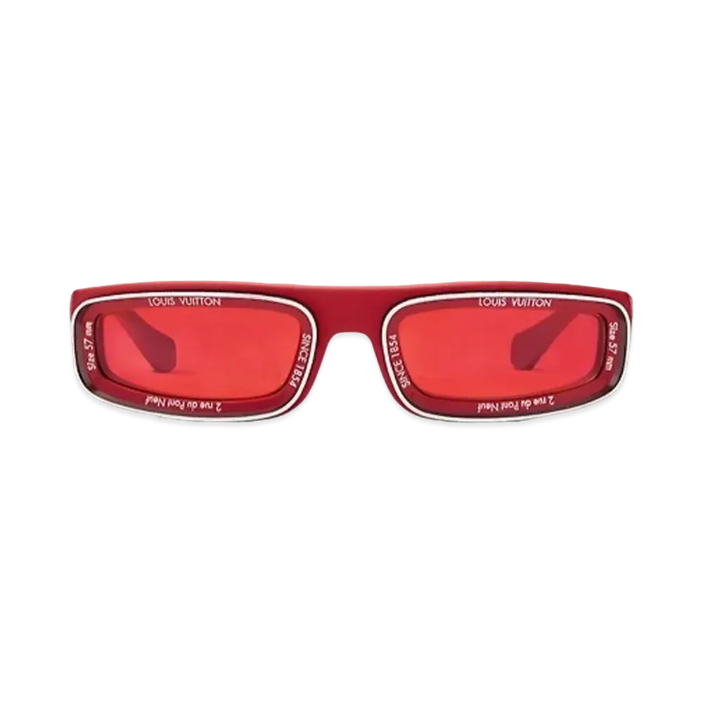 Louis Vuitton LV Super Vision Low Square Sunglasses "Rouge"