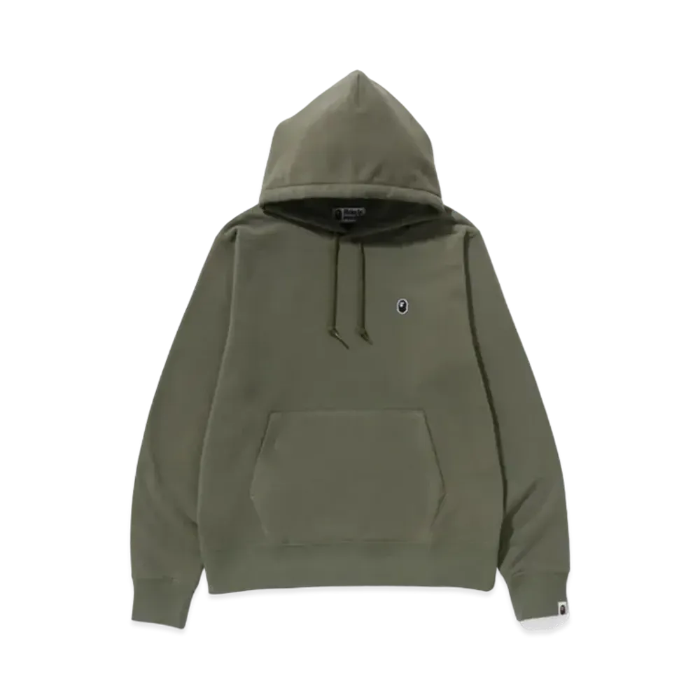 A BATHING APE Ape Head One Point Pullover Hoodie M "Olive"