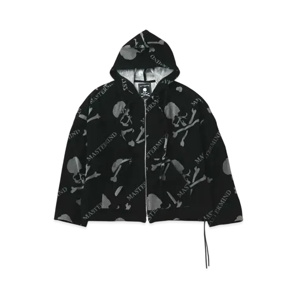 mastermind WORLD Organic Cotton Zip Up Hoodie "Black"