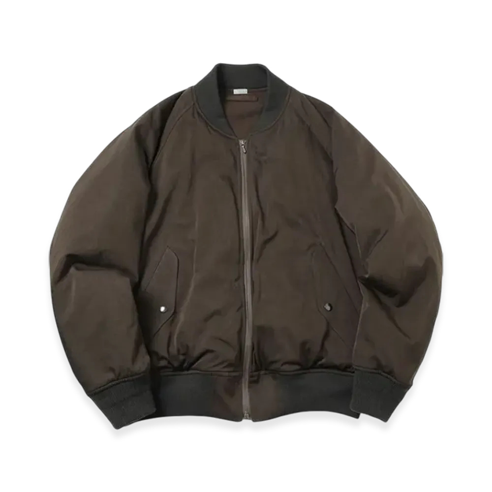 A.PRESSE Silk Padding Jacket "Khaki"