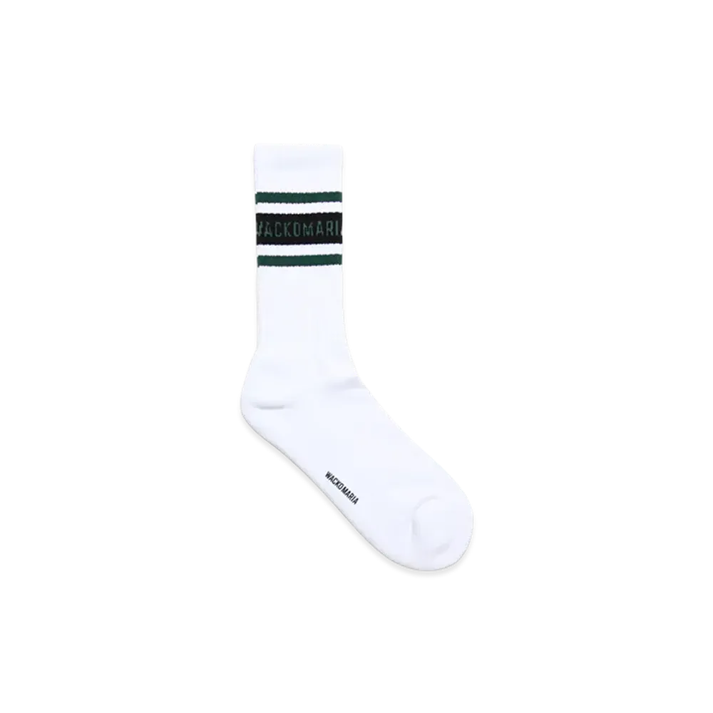 WACKO MARIA Sports Socks "White/Green"