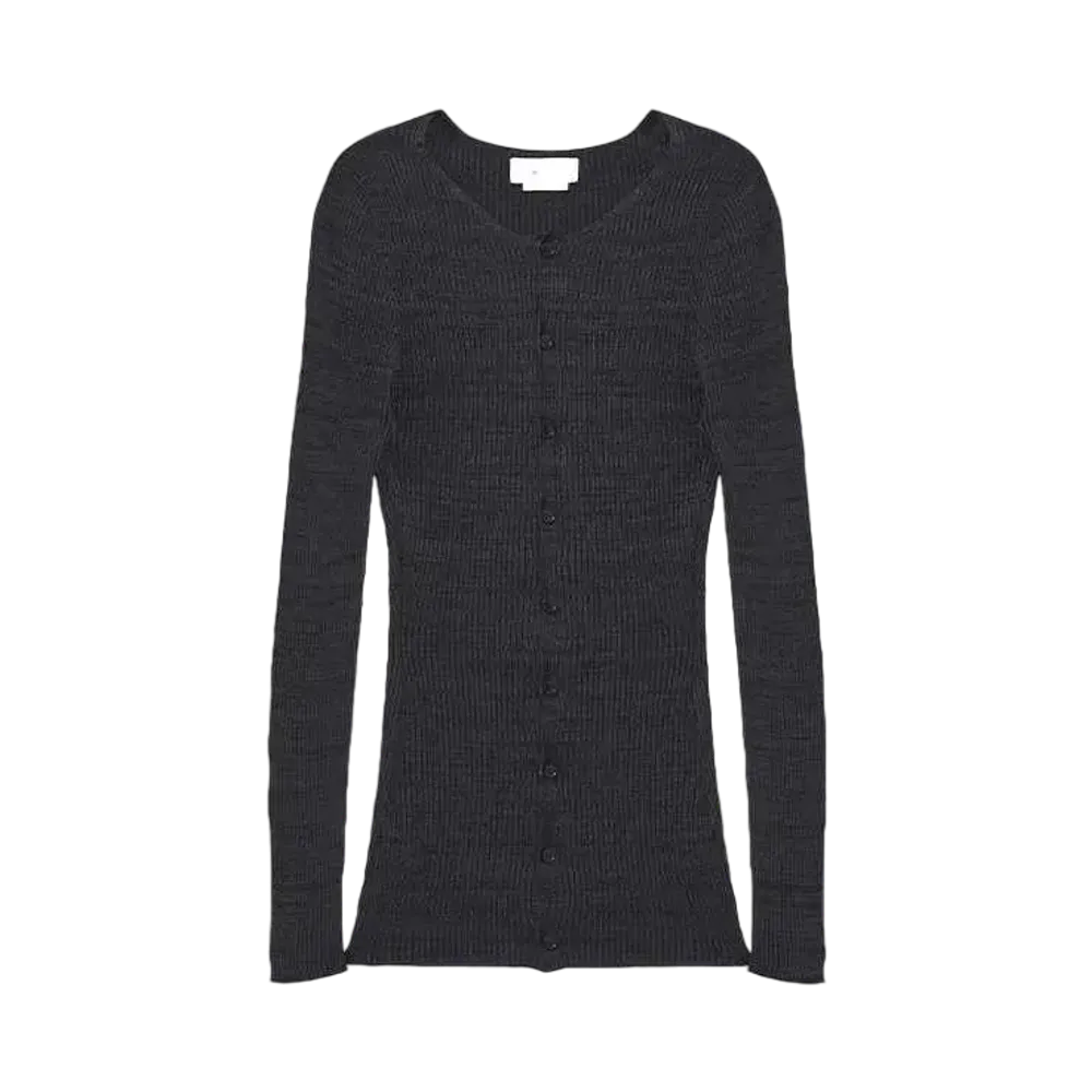 Alexander McQUEEN Ribbed Knit Cardigan "Black"