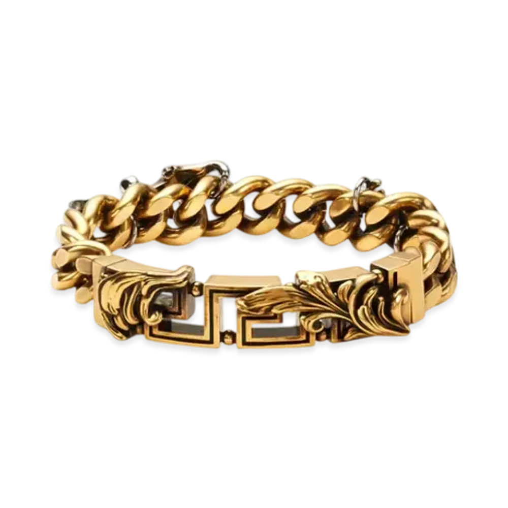 Versace Barocco Leaf Chain Bracelet "Gold"