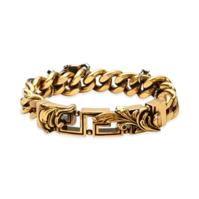 Versace Barocco Leaf Chain Bracelet "Gold"