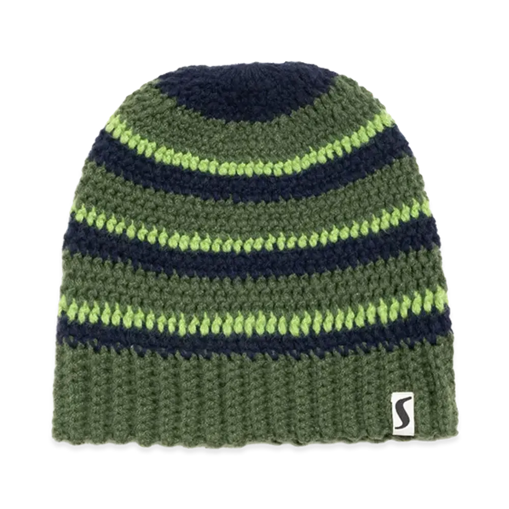 Stussy Stripe Knit Skullcap "Moss Green"