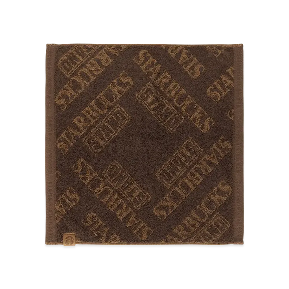STARBUCKS STAND x BEAMS LOGO Hand Towel "Brown"