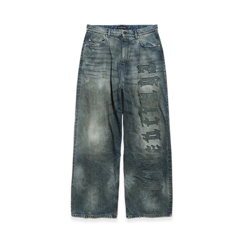 BALENCIAGA Minimal Baggy Pants "Grey/Light Blue"