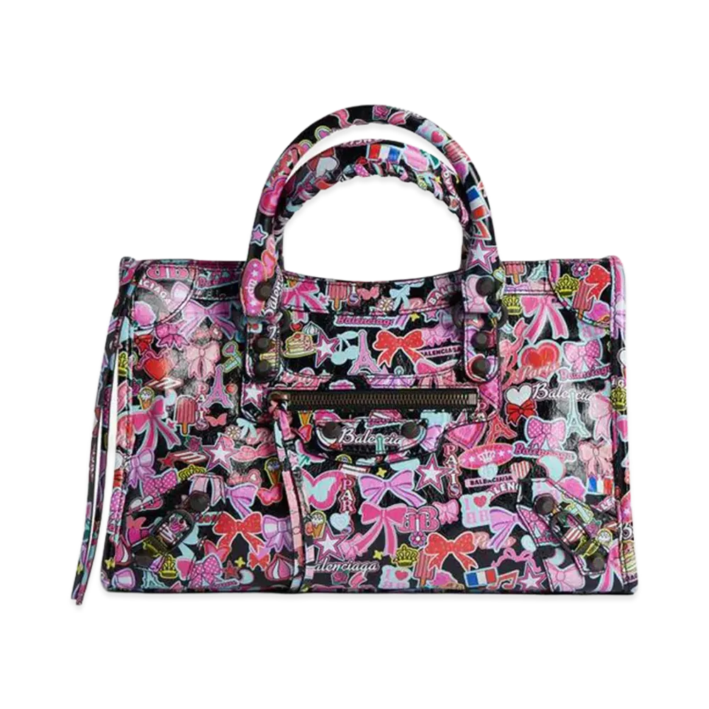BALENCIAGA Women's Le City Bag Small "Black/Multicolor"