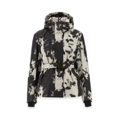 FENDI Women's Frosted Fauna Ski Jacket "Multicolor"