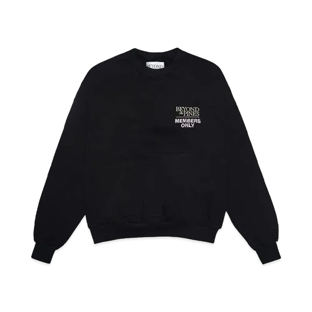 BEYOND the PINES SELF CARE CREWNECK 1 "BLACK/PINK"
