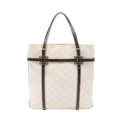 LOEWE Repeat Anagram PVC Tote Bag "White"