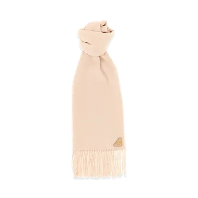 PRADA Women's Silk And Cashmere Scarf "Pink"