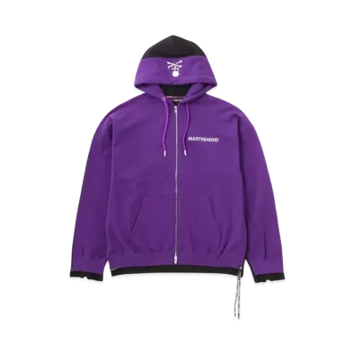 mastermind WORLD Boxy 2 Color Zip Hoodie "Purple Black"