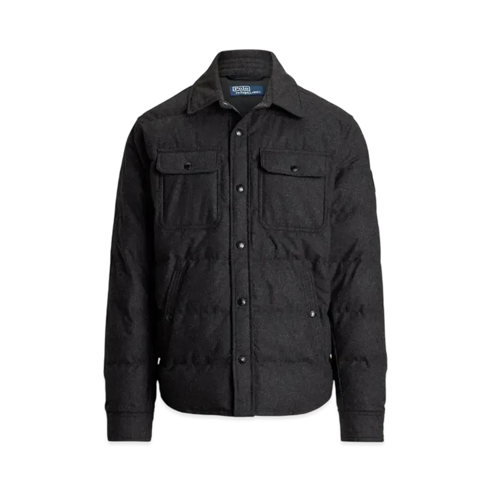 Polo Ralph Lauren Quilted Down Shirt Jacket "Gray"