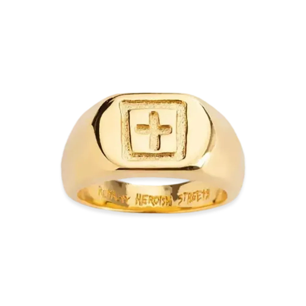 KSUBI 18k Dripps 1999 Signet Ring "Gold"