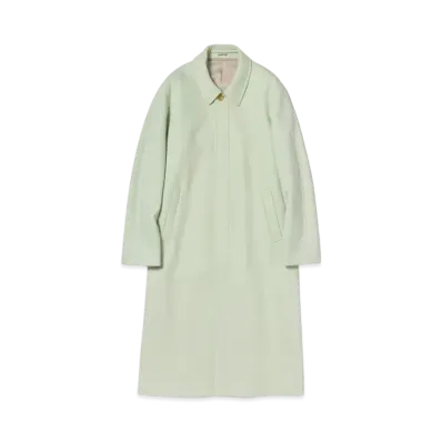 AURALEE Sponge Wool Twill Soutein Collar Coat "Pale Green"