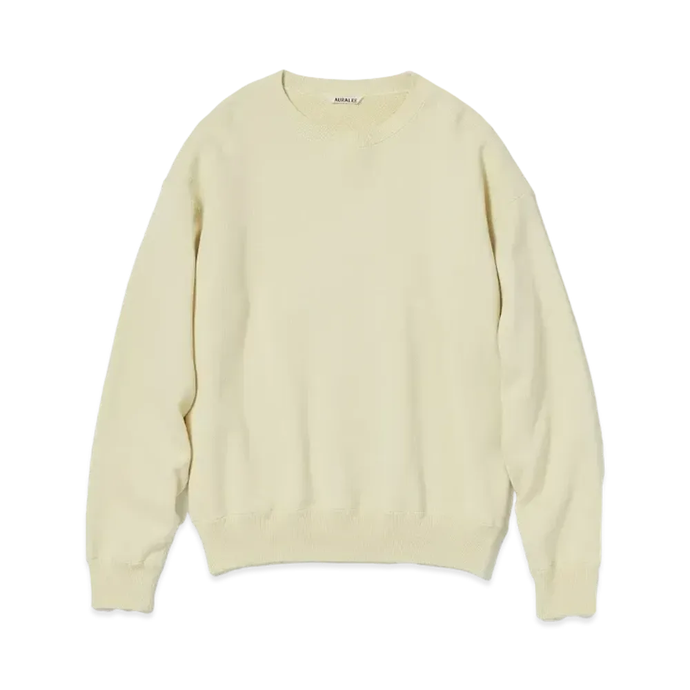 AURALEE Heavy Bd Sweat P/O "Light Yellow"