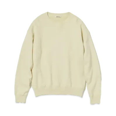AURALEE Heavy Bd Sweat P/O "Light Yellow"