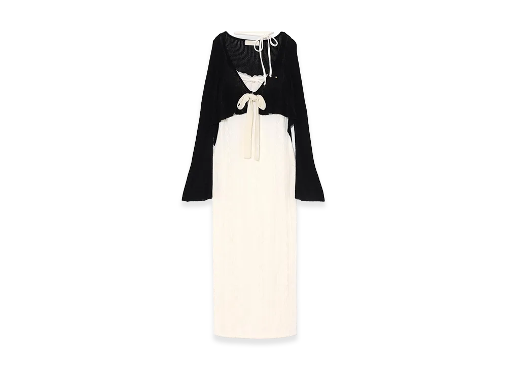 ANDMARY Women's Aria Flower Set Long Dress "Black"