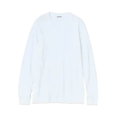 AURALEE Seamless L/S Tee "White"