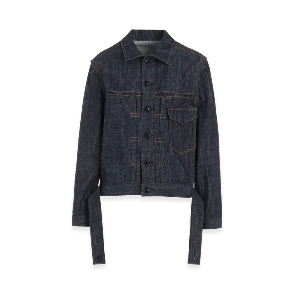 Y's 8OZ Denim Tucked Denim Jacket "Indigo"