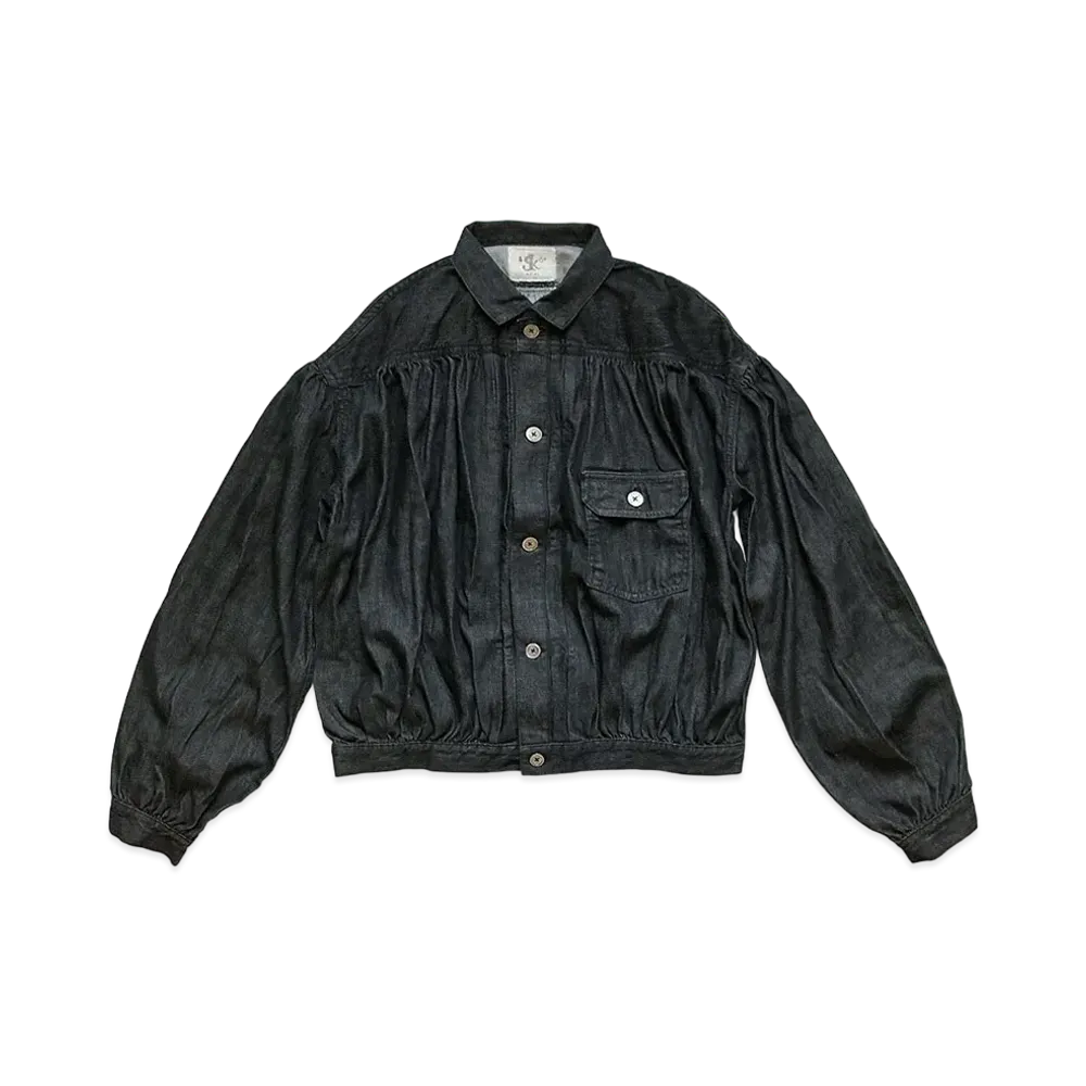 KAPITAL 8OZ Black DENIM GYPSY BLOUSES 1ST JACKET "Black"