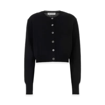 OUR LEGACY Women's Linen Blend Cardigan "Black"