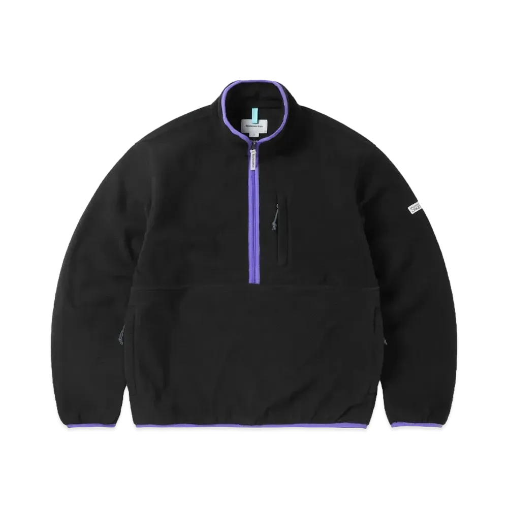 thisisneverthat Half Zip Fleece Pullover "Black"