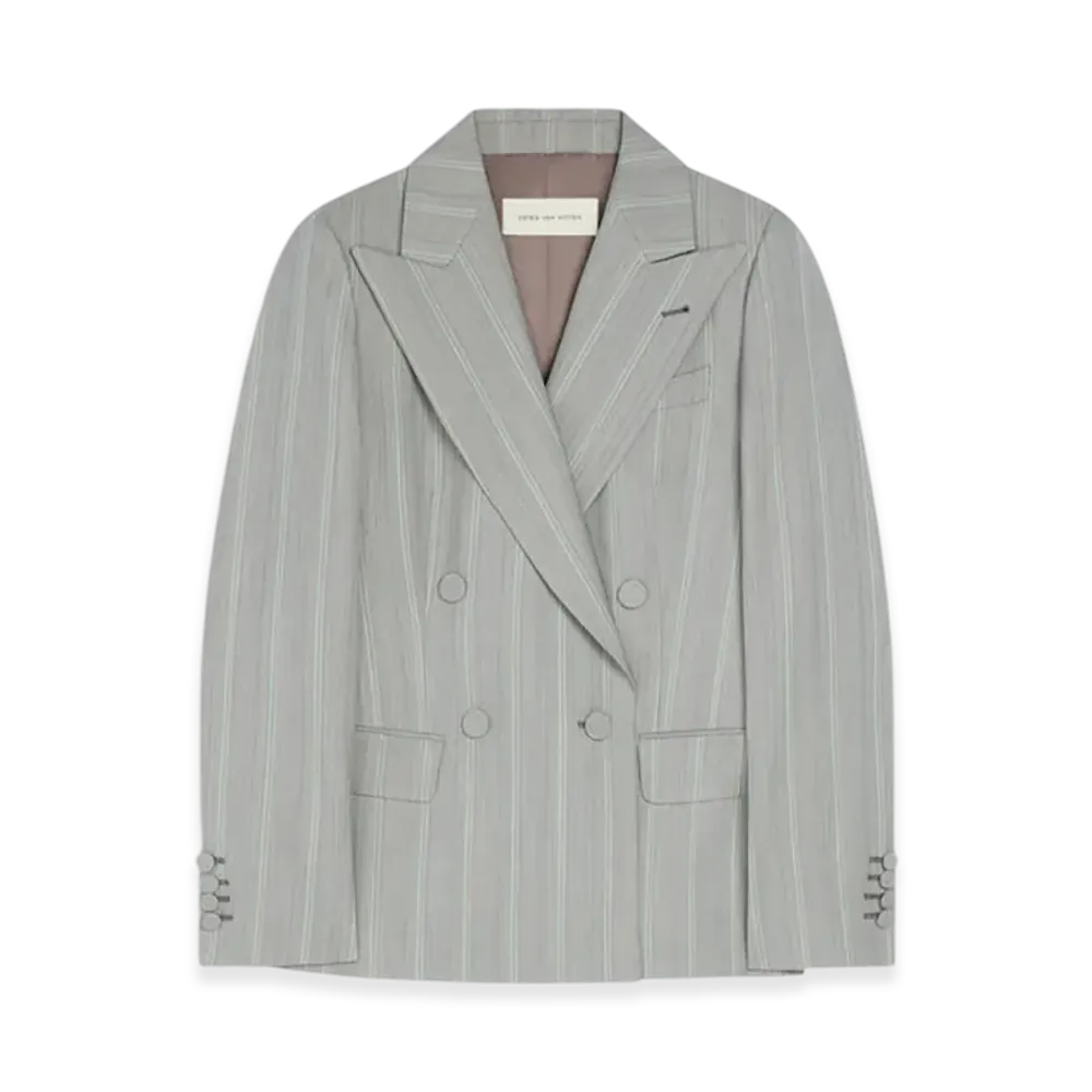 DRIES VAN NOTEN Women's Double Breasted Blazer "Green"