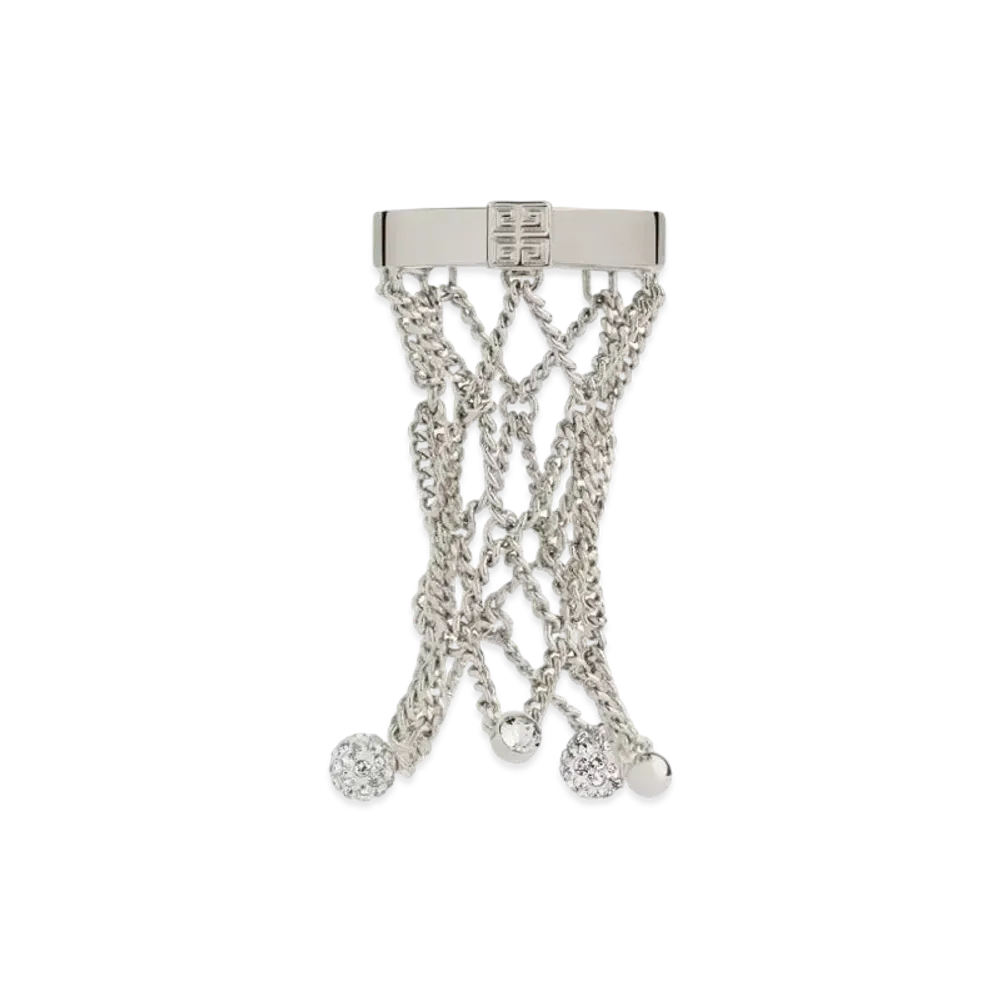 GIVENCHY Pearling Ring In Metal with Pearls And Crystals "White/Silver"