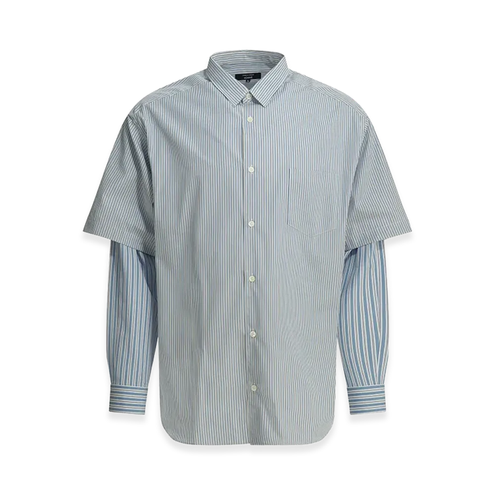 COMME des GARCONS HOMME Striped Casual Shirt "Light Blue"