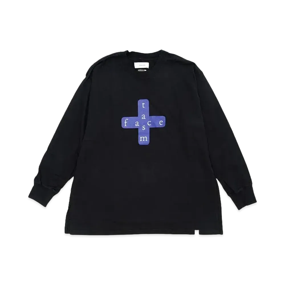 FACETASM CROSSLOGO SLEEVE TEE "BLACK"