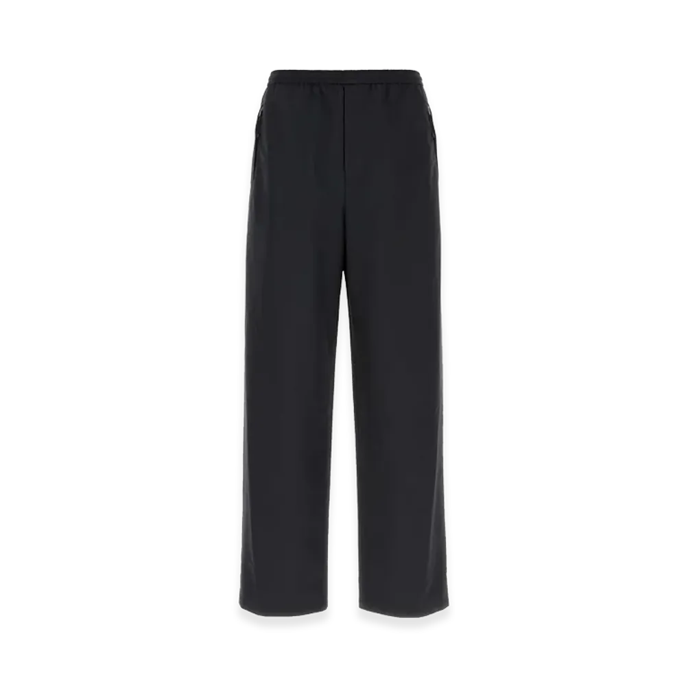 Jil Sander Tech Fabric Wide-Leg Pant "Black"