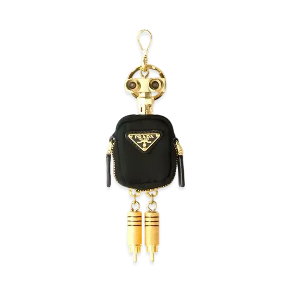 PRADA Robot Re-Nylong Bag Charm "Black"