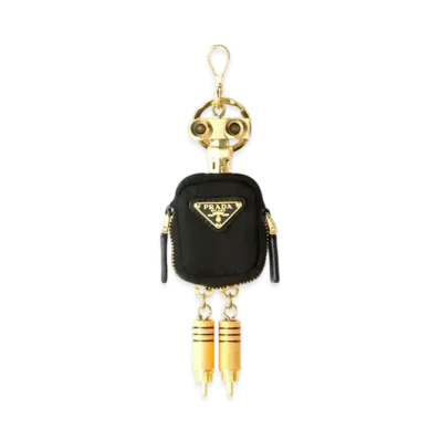 PRADA Robot Re-Nylong Bag Charm "Black"