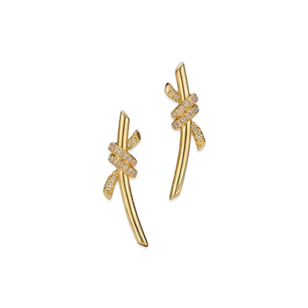 Tiffany & Co. Tiffany Knot Earrings With Diamonds "Yellow Gold"