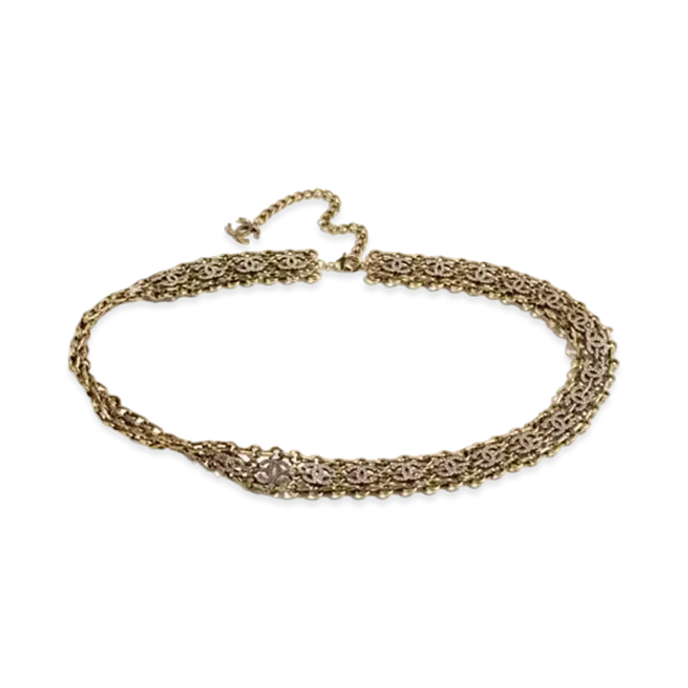 CHANEL Chain Belt Metal & Strass "Gold/Crystal"
