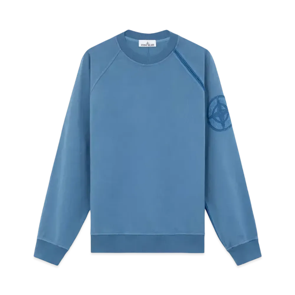 Stone Island 604M2 Heavy Cotton Jersey "Avio Blue"