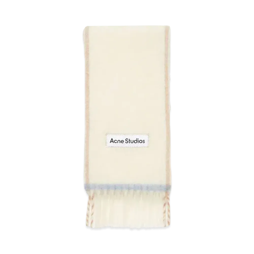 Acne Studios Wool Mohair Scarf - Narrow "White"