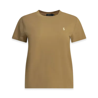Polo Ralph Lauren Women's Crew-Neck T-Shirt With Logo "Beige"