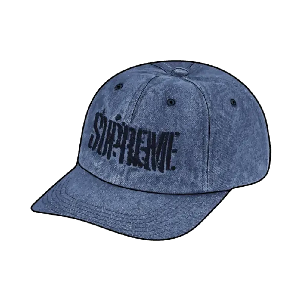 Supreme Splatter 6-Panel "Denim"
