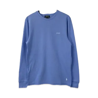 Polo Ralph Lauren Waffle Knit Crewneck Long T-shirt "Harbour Island Blue"