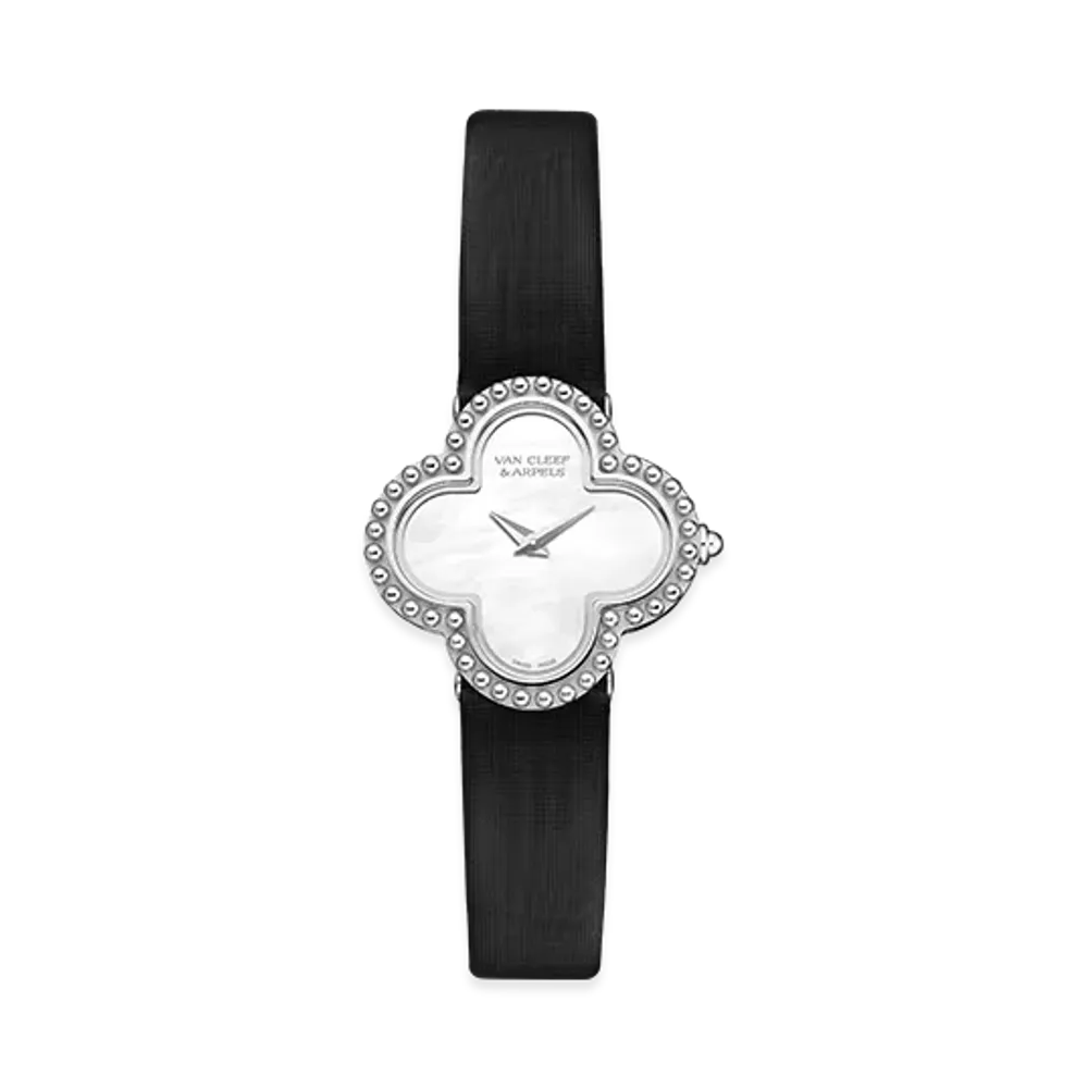 Van Cleef & Arpels Alhambra small model watch "18K White gold/Mother-of-pearl"