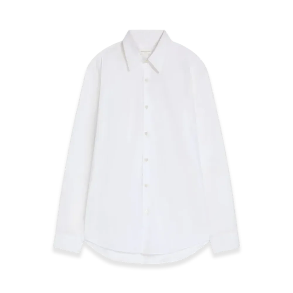 DRIES VAN NOTEN Fitted Cotton Shirt "White"