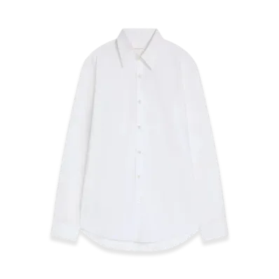 DRIES VAN NOTEN Fitted Cotton Shirt "White"
