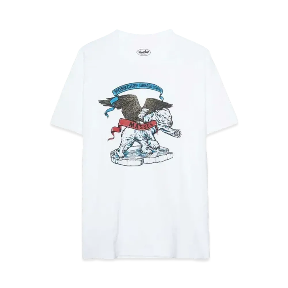 PORKCHOP x MASSES T-SHIRT POLAR BEAR P "WHITE"