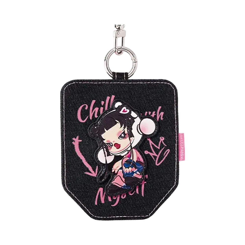 POP MART SKULLPANDA CHEERS TO MYSELF Mini Bag Denim Color