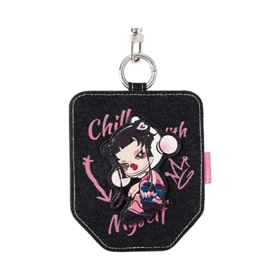 POP MART SKULLPANDA CHEERS TO MYSELF Mini Bag Denim Color