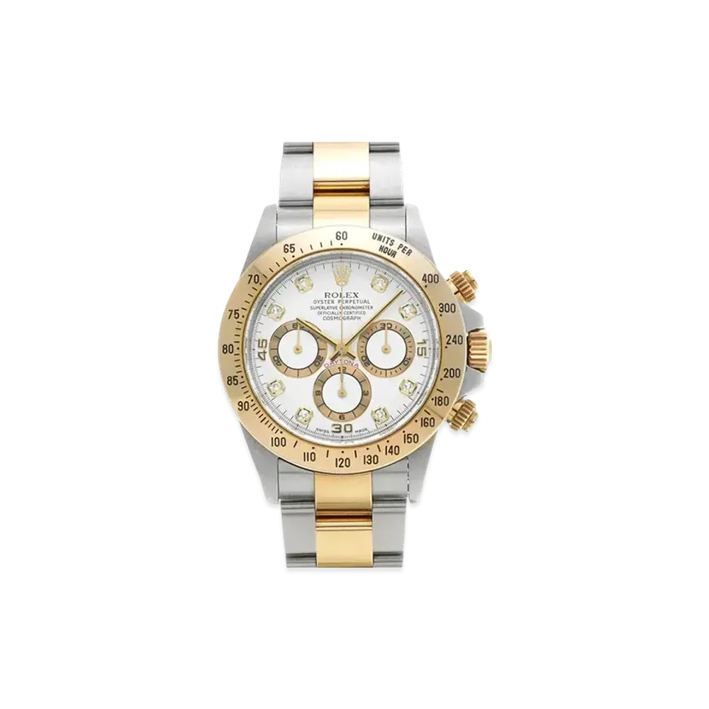 ROLEX Cosmograph Daytona 8P Diamonds "White/Stainless Steel/Yellow Gold"